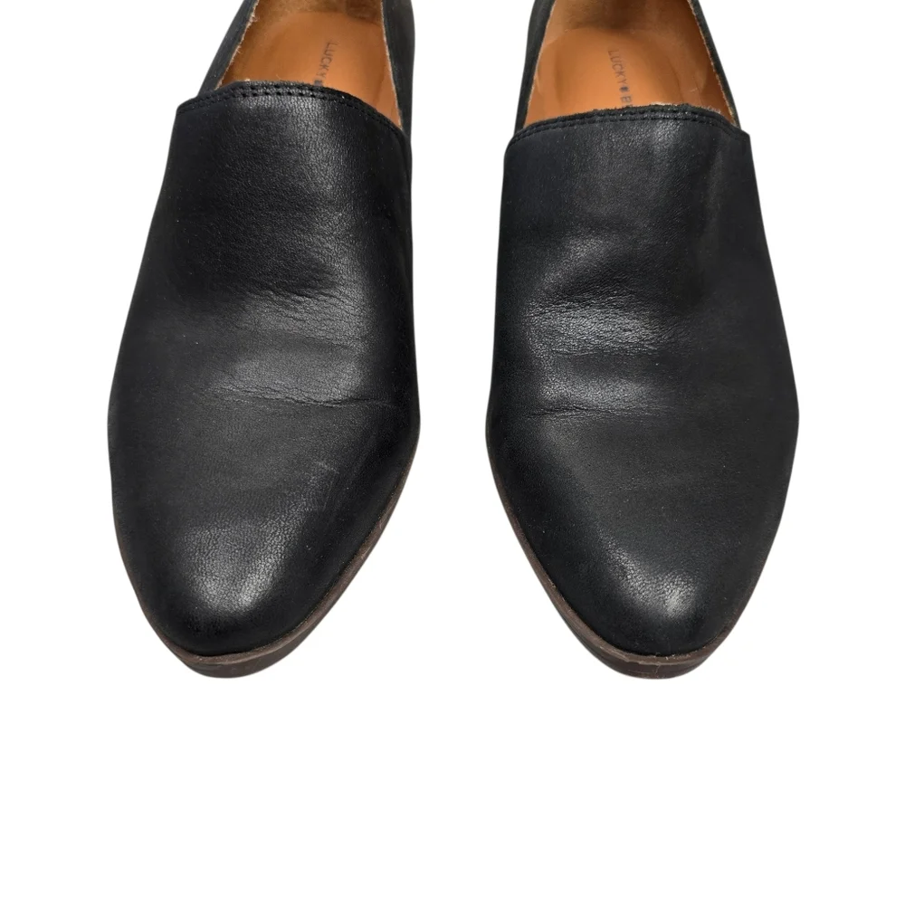 Lucky Brand Womens Morriah Black Leather Shoes Size 7.5 - Picture 5 of 9